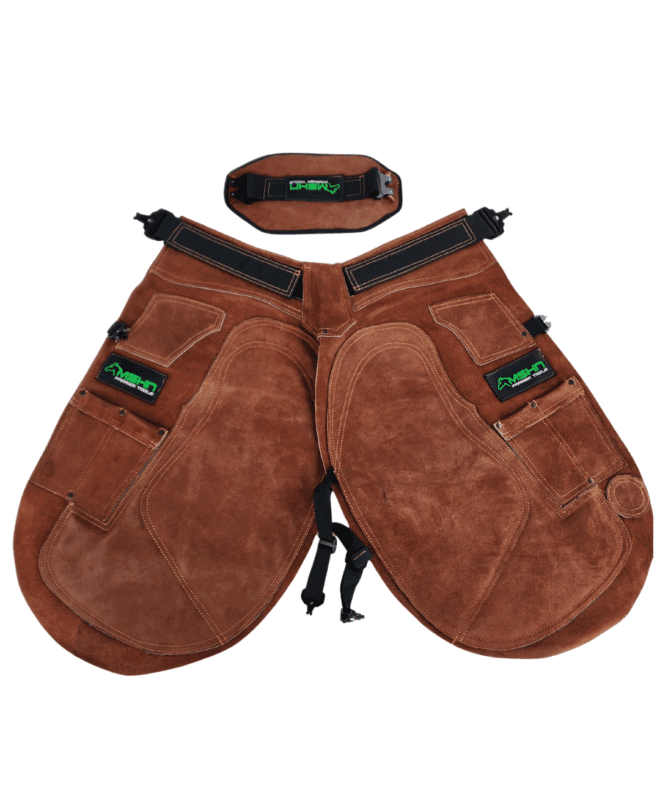 Coleto premium 100% cuero café avellana
